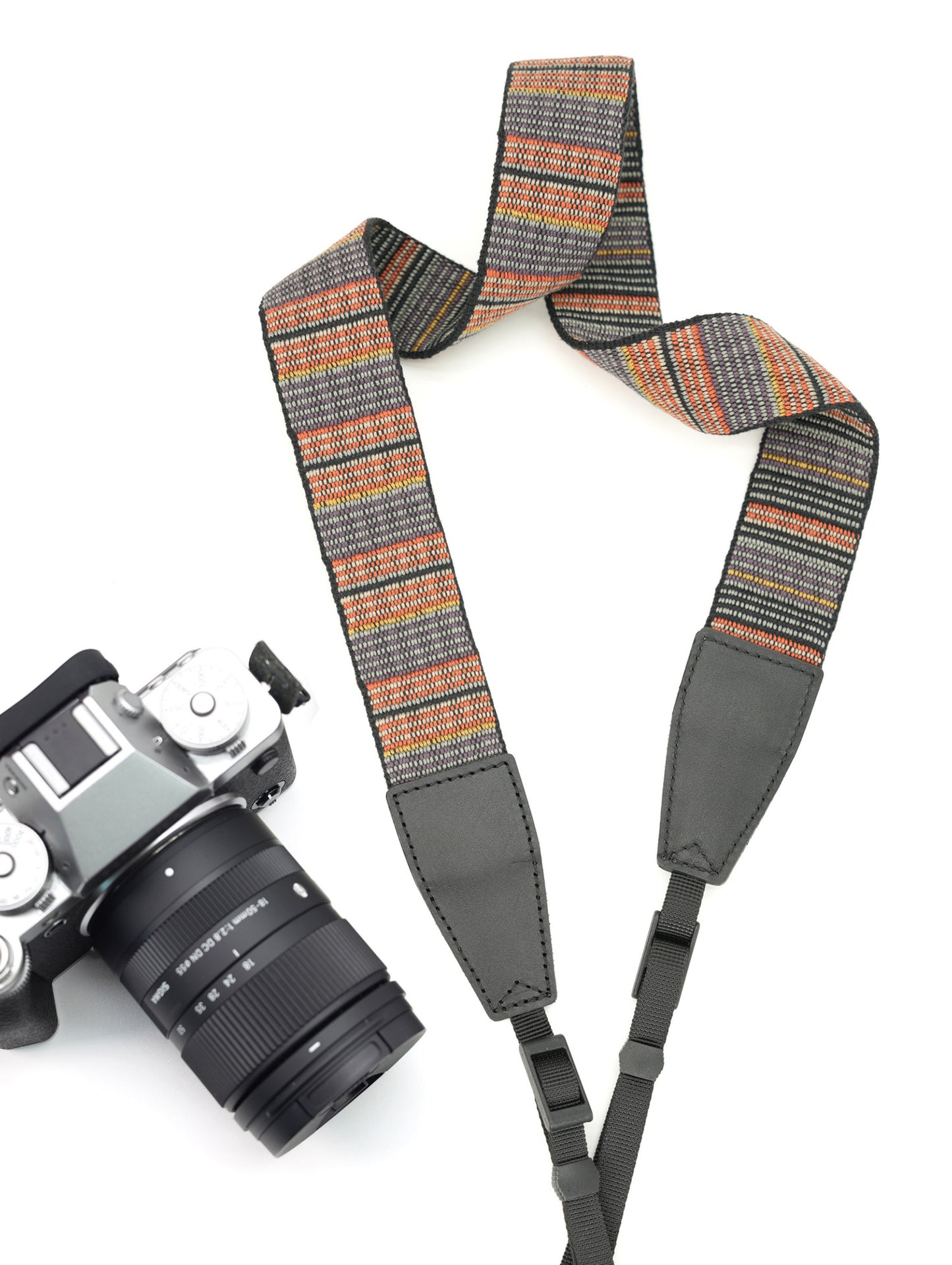 1.5“ Width adjustable Camera Strap | Embroidered Ribbon Camera Strap | Vintage Ribbon With Gold Metallic Thread | Photography Accessories | Holiday Gift