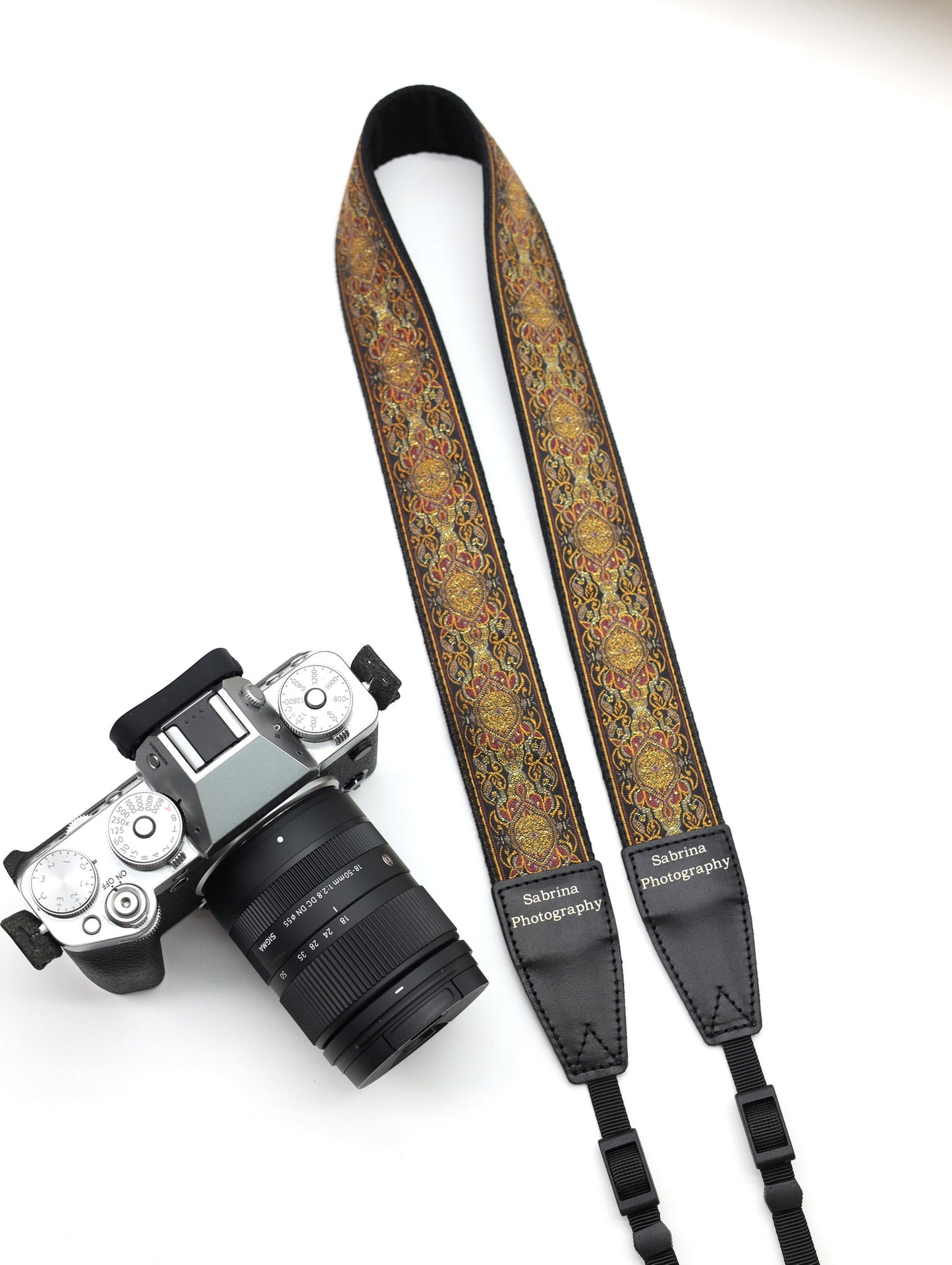 1.5“ Width adjustable Camera Strap | Embroidered Ribbon Camera Strap |  Photography Accessories | Holiday Gift