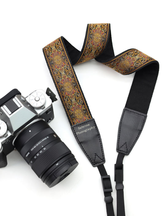 1.5“ Width adjustable Camera Strap | Embroidered Ribbon Camera Strap |  Photography Accessories | Holiday Gift