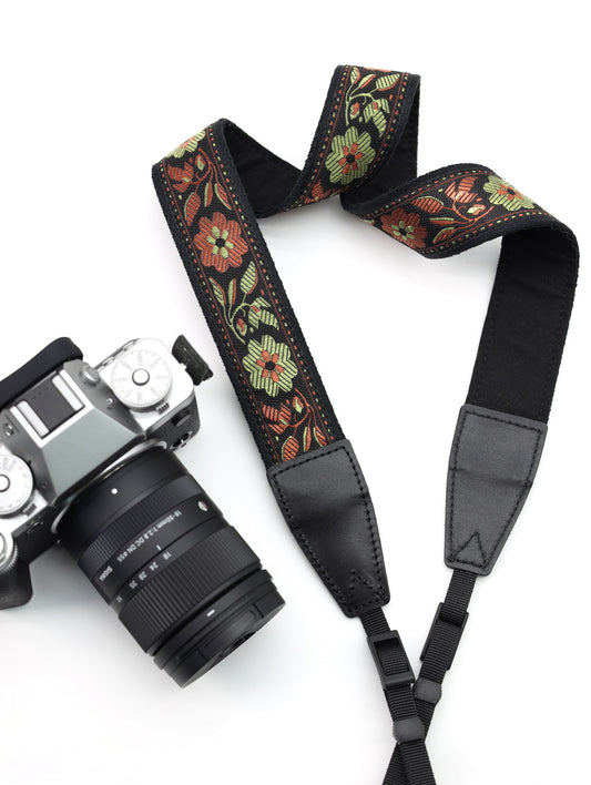 1.5“ Width adjustable Camera Strap | Embroidered Ribbon Camera Strap |  Photography Accessories | Holiday Gift