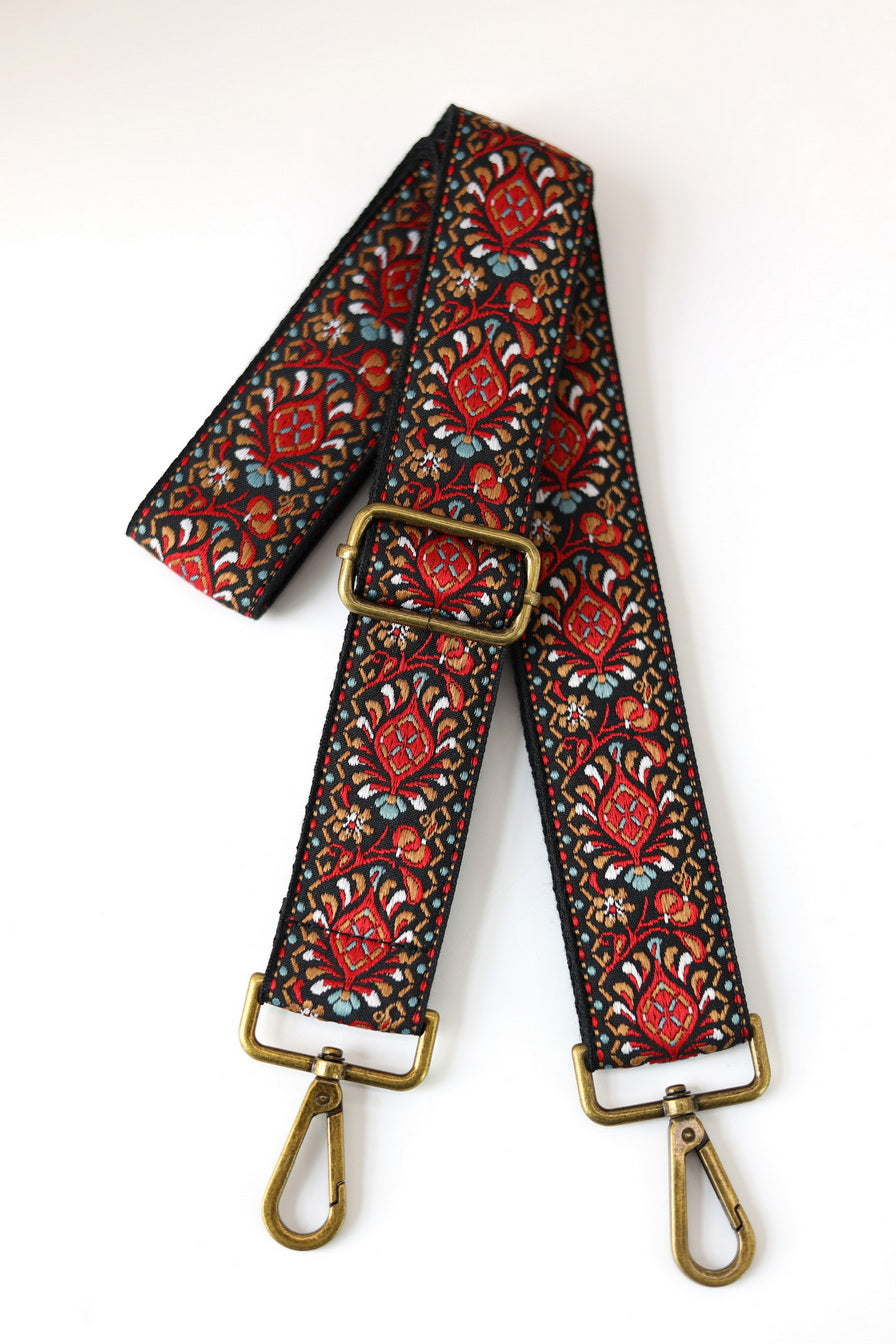 Floral Embroidered 1.5"Adjustable Bag Strap