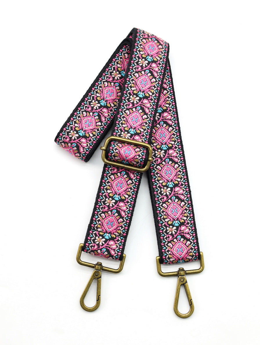 Floral Embroidered 1.5"Adjustable Bag Strap