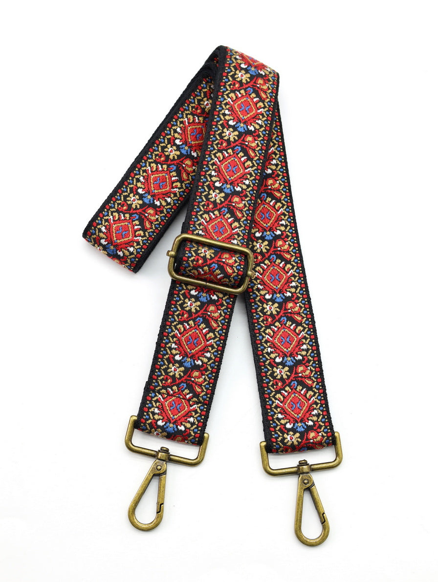 Floral Embroidered 1.5"Adjustable Bag Strap