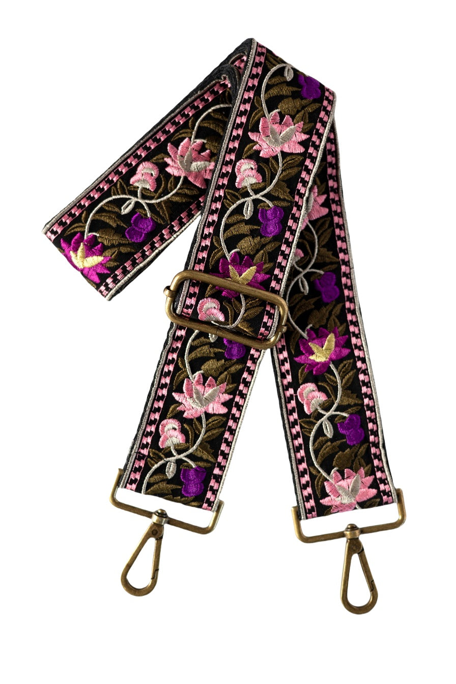 2.0"Embroidered Floral Bag Strap